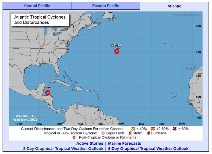 Tormenta tropical Lisa avanza Centroamérica