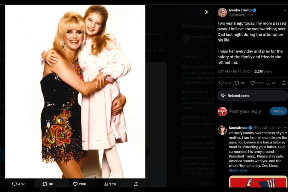Ivanka Trump, Donald Trump, ataque, mensaje, MundoNOW