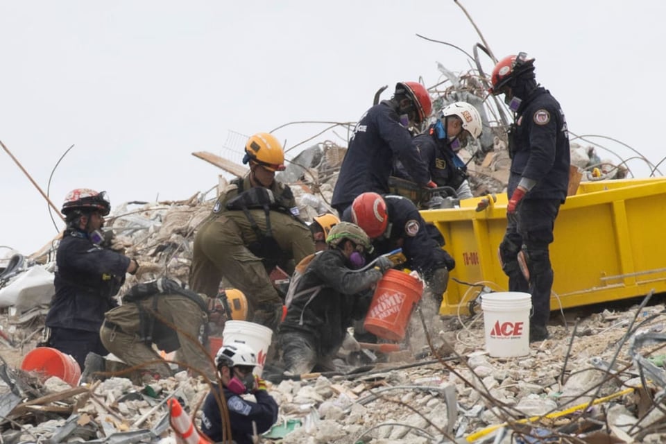 Bodies of two girls are found in the building rubble in Miami