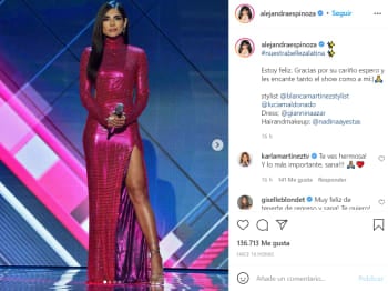 Alejandra Espinoza is criticized for appearing on the Nuestra Belleza Latina program with Francisca