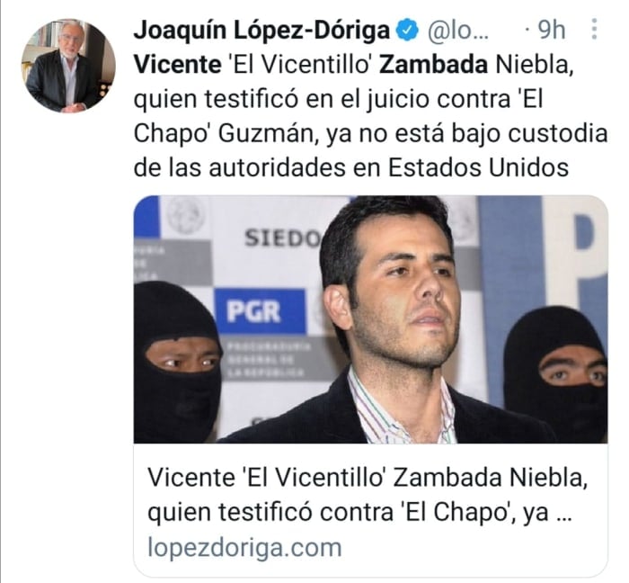 Vicente Zambada Chapo Guzman