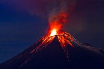 ¿La explosión de un volcán?