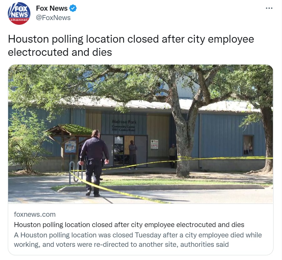 Muere centro votación Houston