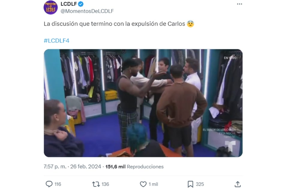 Violento, enfrentamiento, Casa de los Famosos, reacciones, MundoNow