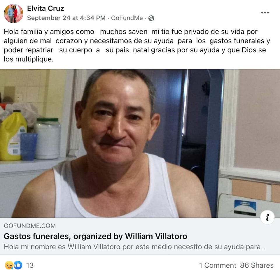 "Toda la familia hoy llora su pérdida"