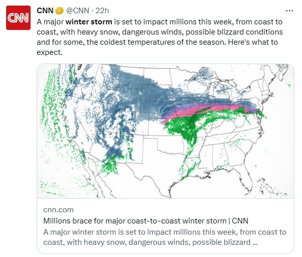 Tormenta invernal Estados Unidos