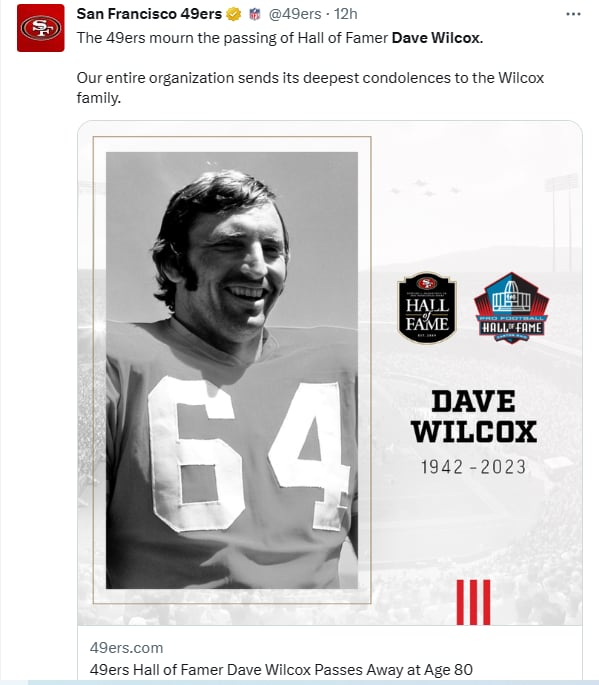 Muere Dave Wilcox