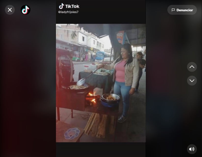 Lady Frijoles en pobreza