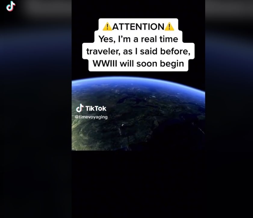Time traveler World War III: Alert for the US?