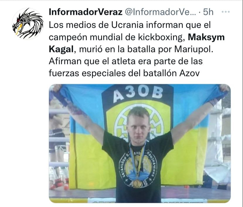 They confirm the death of the young fighter and world champion