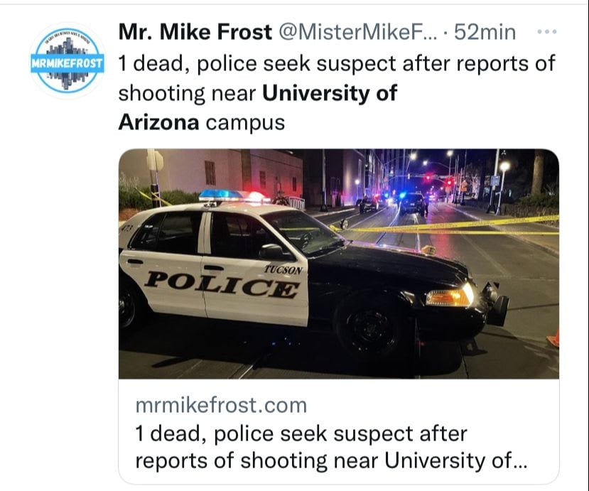 Gunman wanted after shooting near University of Arizona