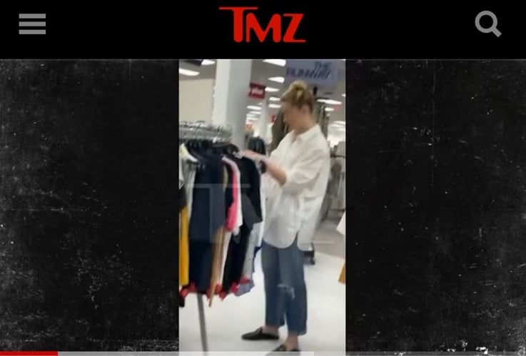 Amber Heard comprando en un TJ Maxx