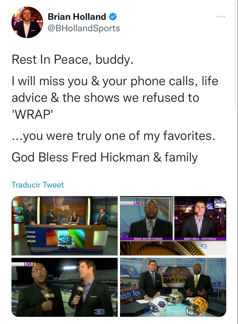 Muere conductor Fred Hickman