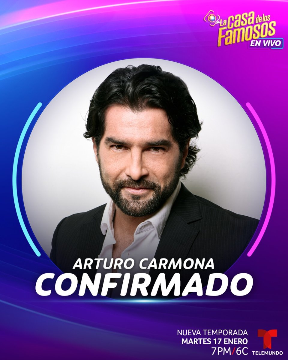 Arturo Carmona está emocionado por formar parte de La Casa de los Famosos.