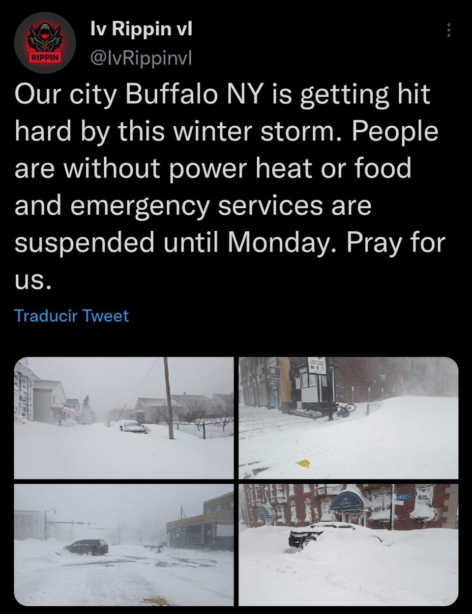 Noroeste de Nueva York en crisis tras nevada histórica