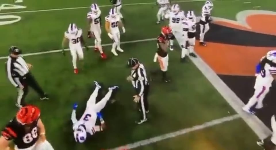 Damar Hamlin collapsed in the middle of the game last Monday