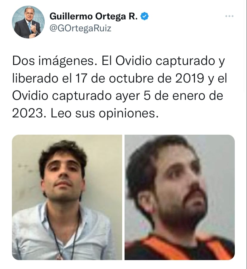 Ovidio Guzmán fue capturado por falla de su anillo de seguridad