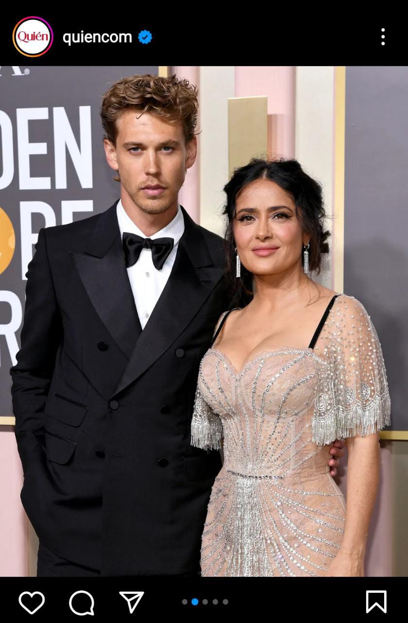 La actriz mexicana lució increíble escote en la alfombra de los Globos de Oro