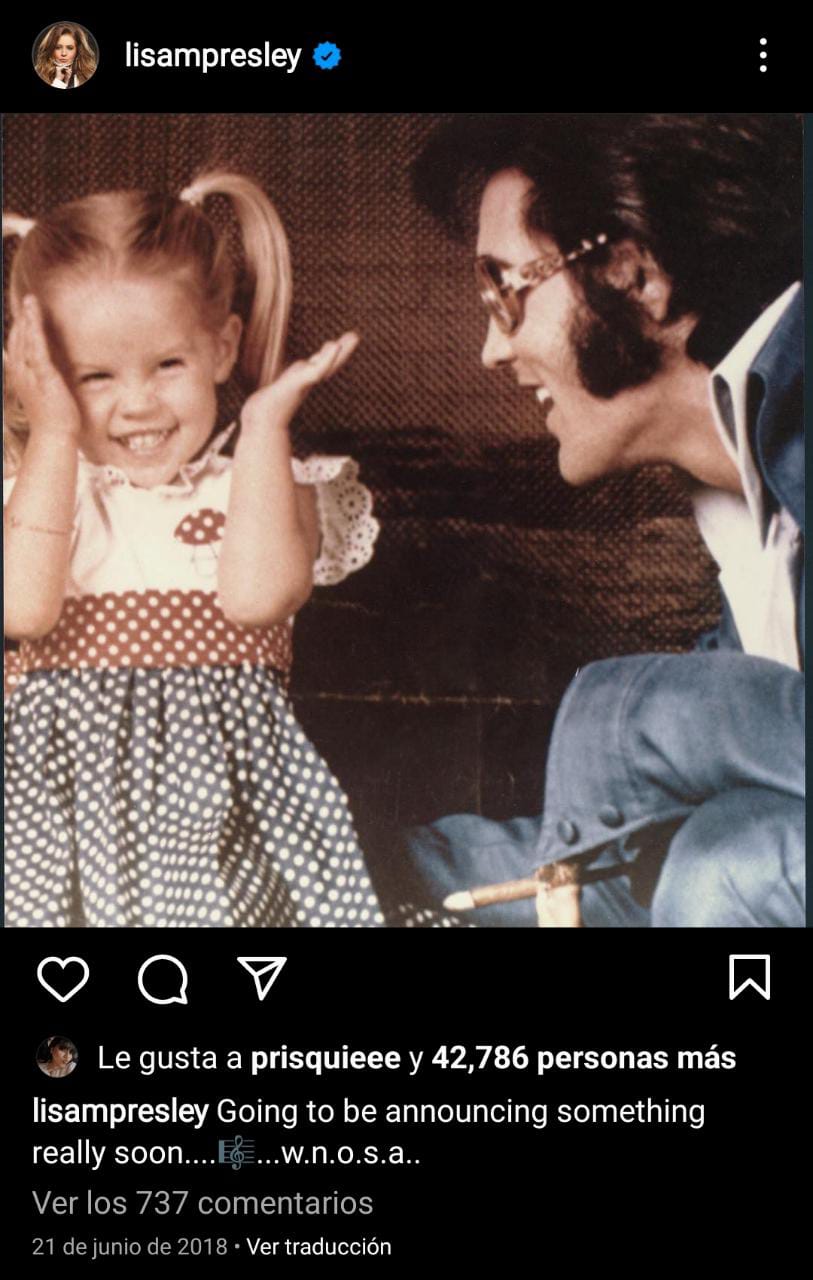Lisa Marie Presley siguió los pasos de su padre como cantante