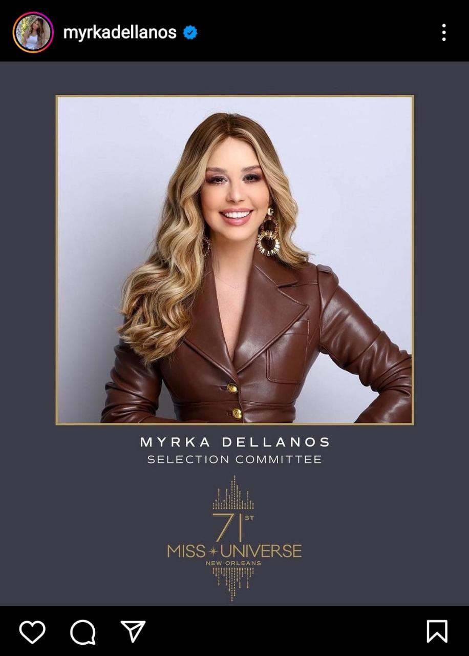 Myrka Dellanos será parte del Comité de Miss Universo 2023