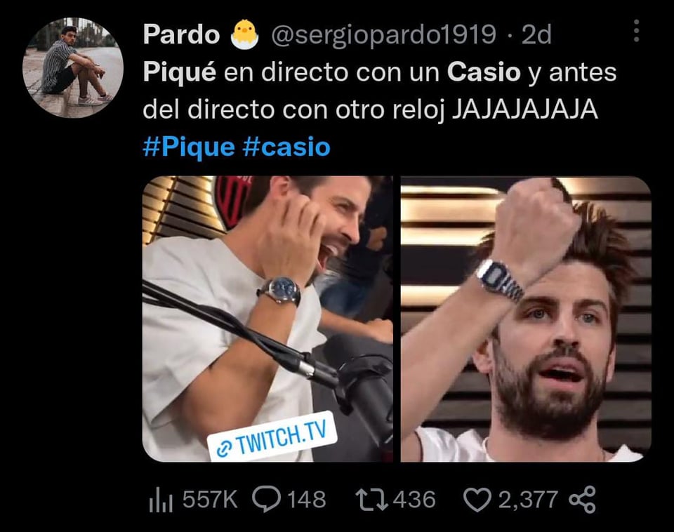 Piqué anunció trabajar con Casio y fue desmentido por la marca en un supuesto comunicado