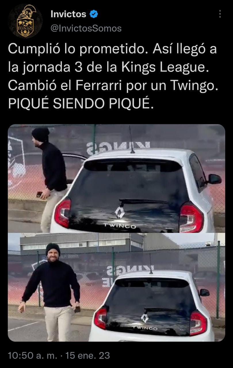 El español sigue dando de que hablar al llegar a la Kings League en un Twingo