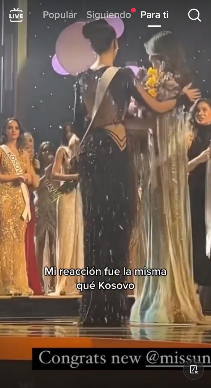 La reacción de Miss Kosovo al ver ganar a Miss EEUU se volvió viral en Tik Tok