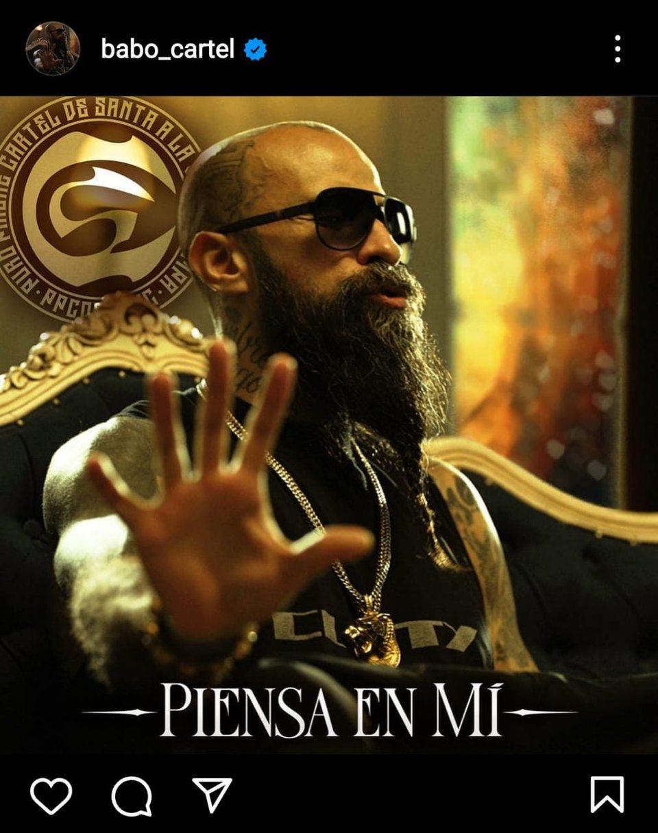 Cartel de Santa has released a video for his new song 'Piensa en mi' 