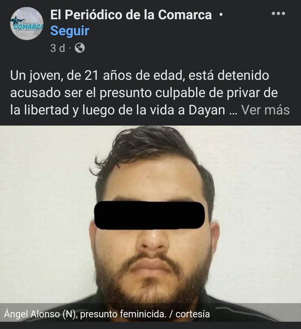 El presunto responsable del feminicidio de Dayan ya se encuentra detenido