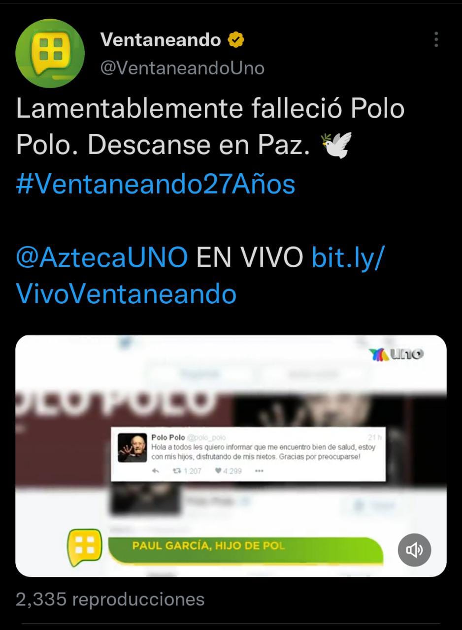 El hijo de Polo Polo confirmó cual fue la causa de la muerte del comediante