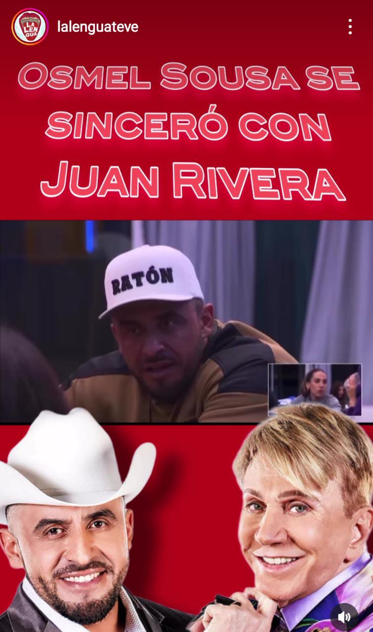 Osmel no le dijo a Juan Rivera que había votado para que el productor saliera del programa