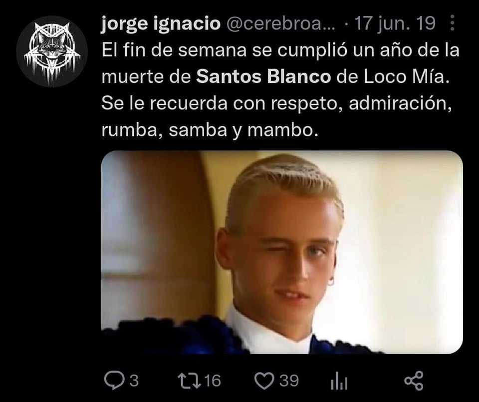 La autopsia de Santos Blanco reveló que murió de trombosis pulmonar