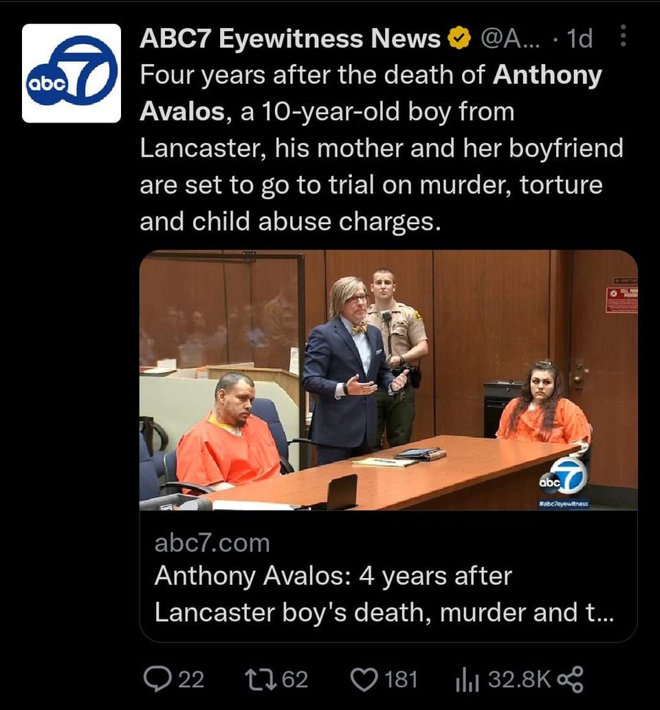 El pasado miércoles dio inicio el juicio por la tortura y muerte de Anthony Ávalos a manos de su madre y su pareja