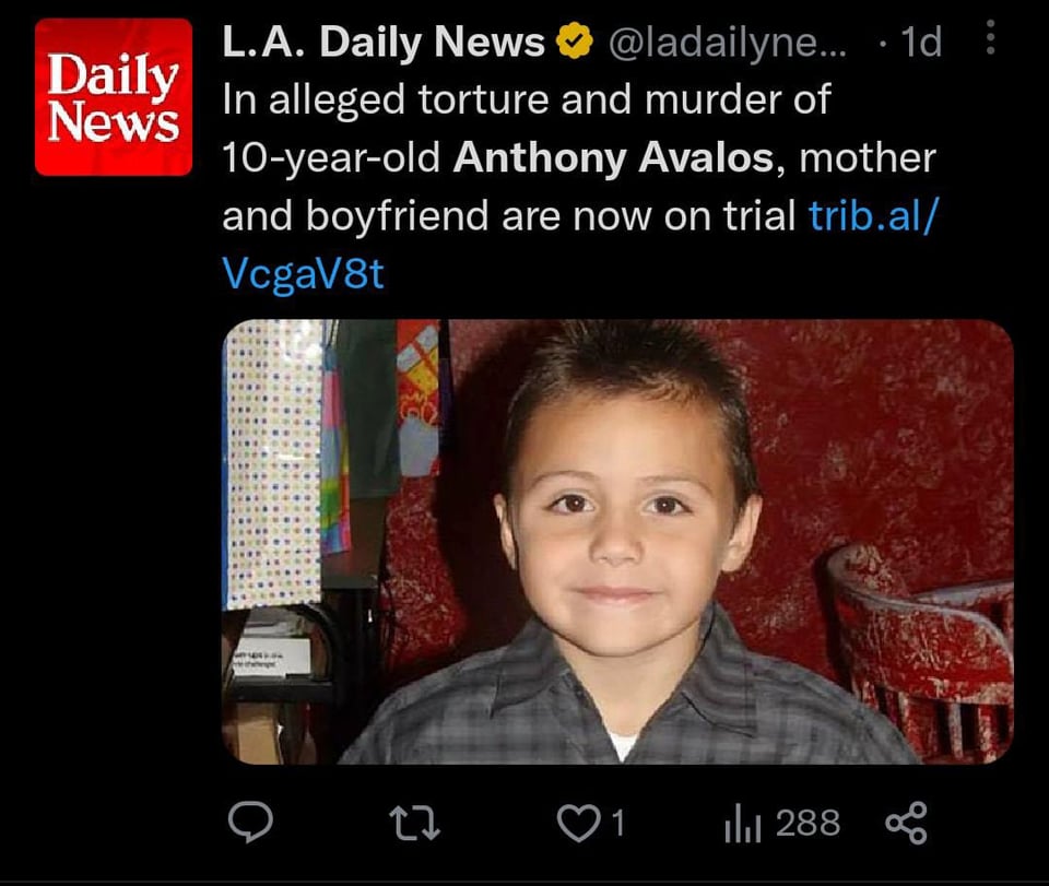 Anthony Ávalos murió a los 10 años de edad, se presume que su madre y su padrastro serían los culpables
