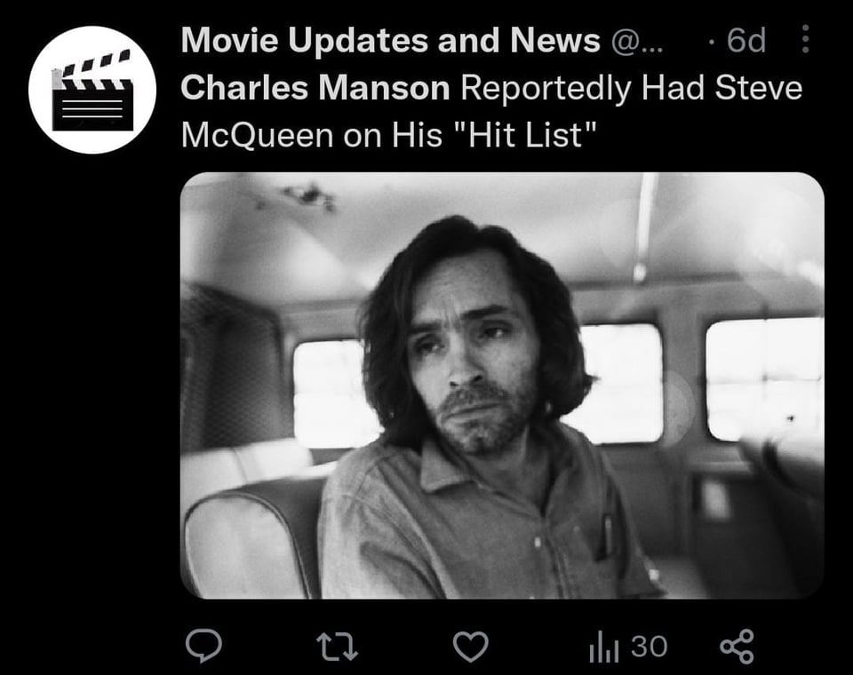 Charles Manson fue un asesino en serie y líder de la secta la Familia Manson a finales de los 60's