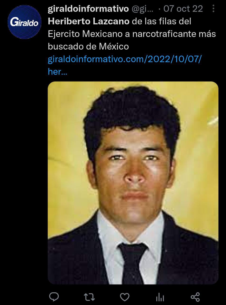 Heriberto Lazcano Lazcano fue líder y fundador del grupo delictivo de 'Los Zetas'