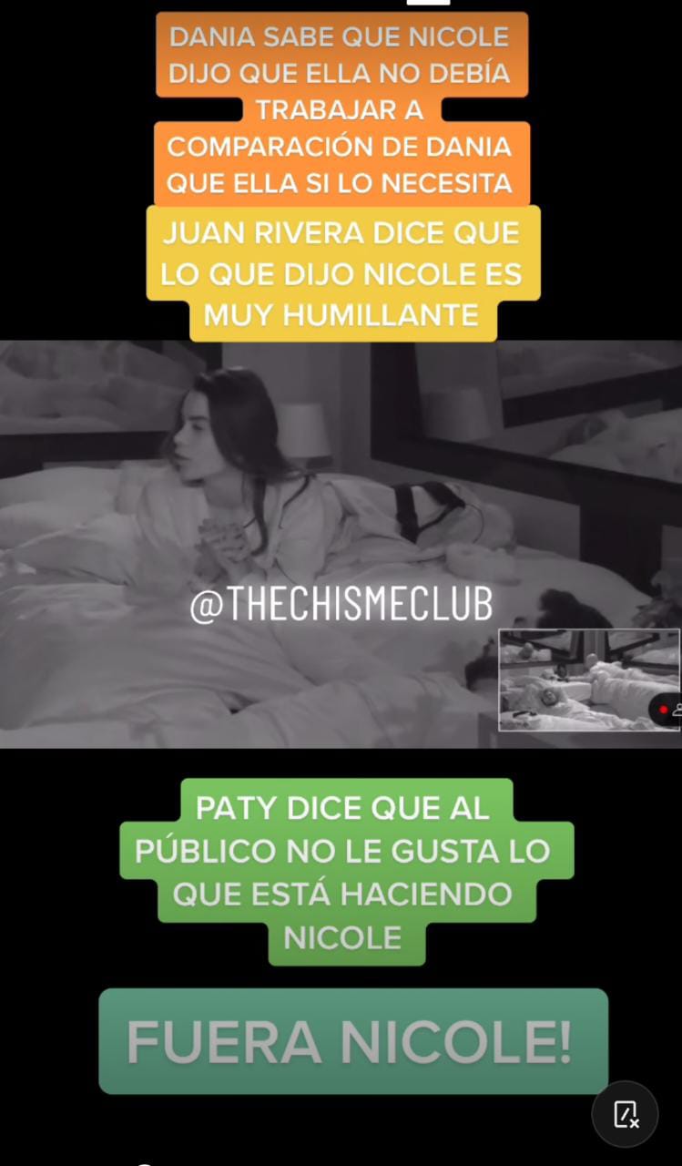 Después de que Dania hablara sobre Nicole, el 'Ratón' hizo una revelación sobre su excuñada