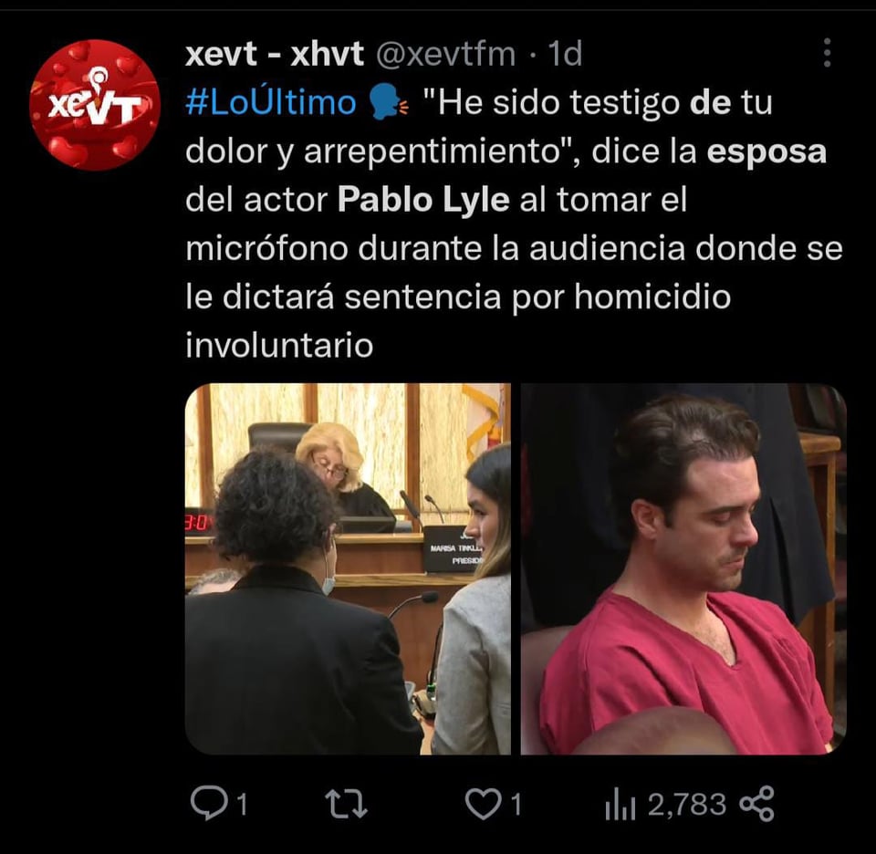 Finalmente la esposa de Lyle le dirigió unas palabras con cariño a su esposo donde le decía lo orgullosa que está de él