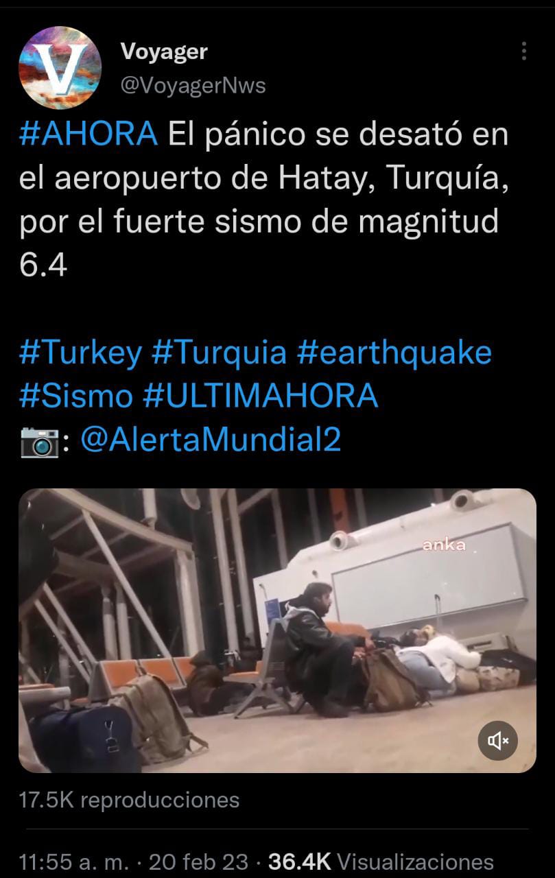 Comparten videos de los momentos de terror vividos durante nuevo sismo en Turquía