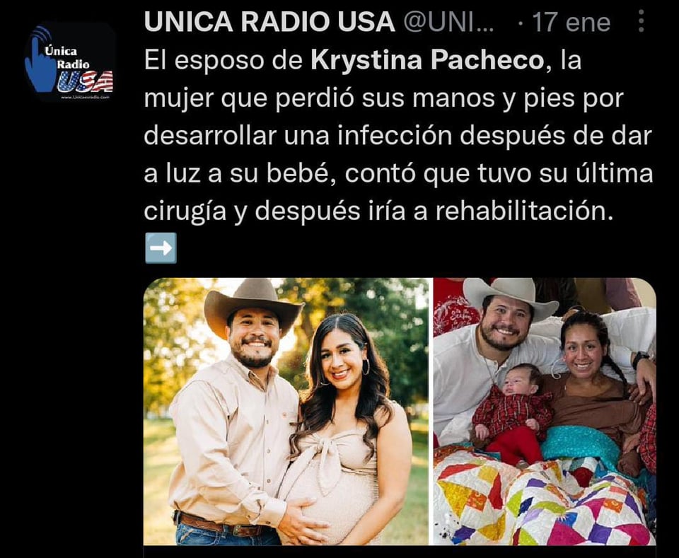 Amputaron pies y manos a madre hispana tras dar a luz