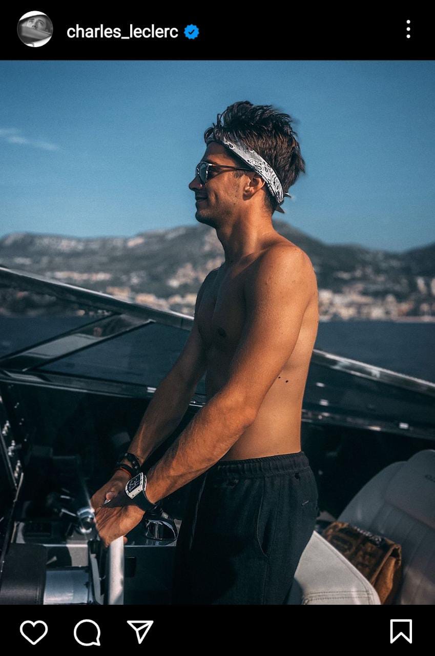 Charles Leclerc disfruta de compartir sus salidas en yate