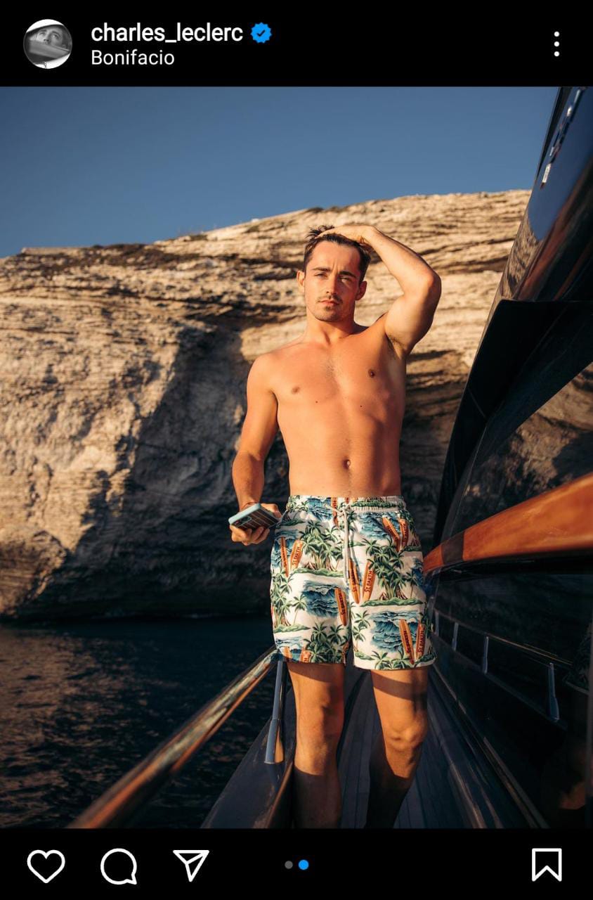 In addition to his talent behind the wheel, Charles Leclerc stands out for his beauty