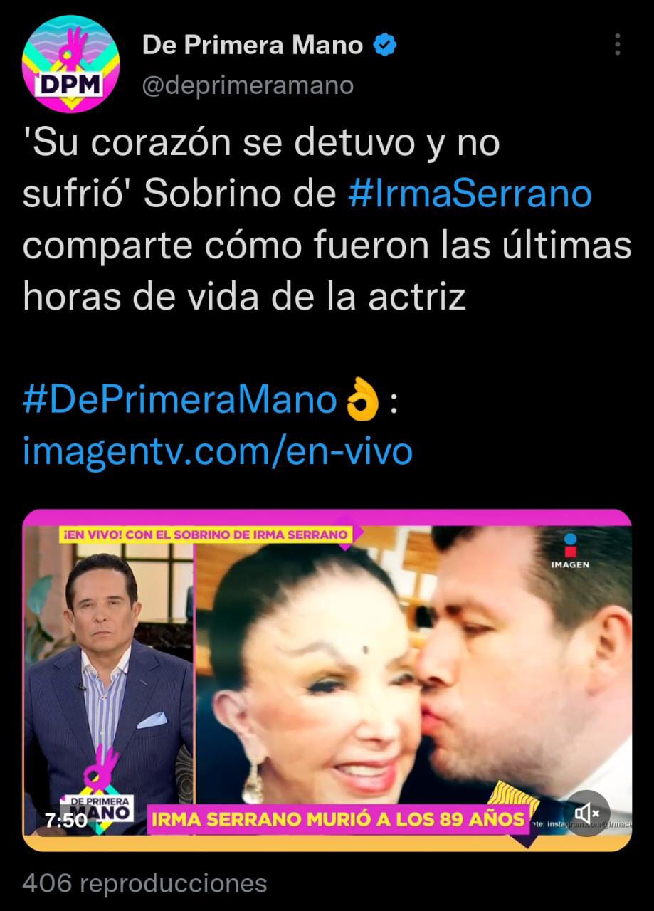 Familia revela de qué murió Irma Serrano 'La Tigresa'