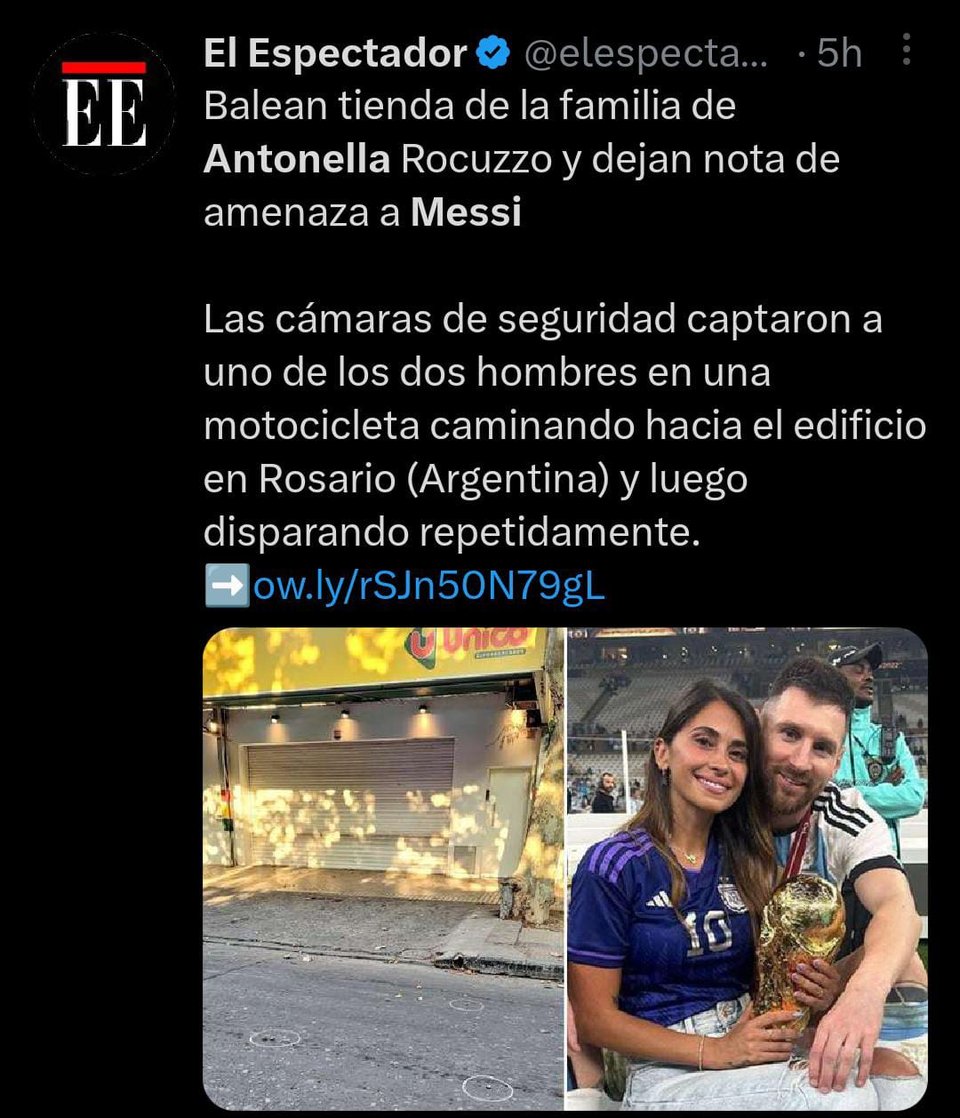 La madrugada del jueves familia de Messi recibió ataque