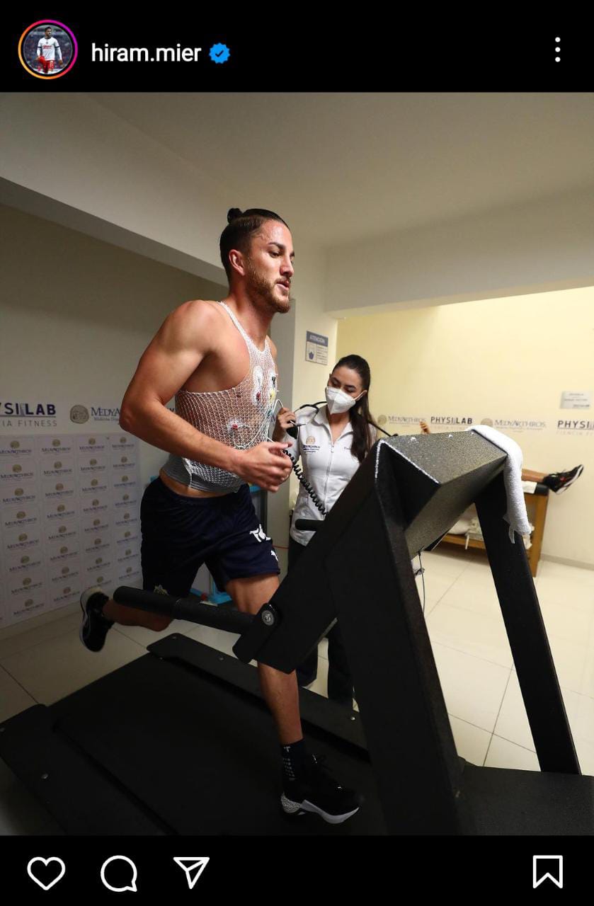Hiram Ricardo Mier compartió una fotografía que lo dejaba ver en su momento de entrenamiento