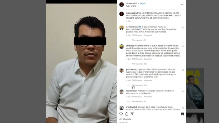 El locutor Lenin Rojas también ofreció su versión de los hechos
