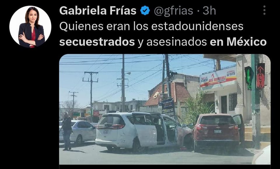 Los estadounidenses fueron secuestrados tras un enfrentamiento armado en Matamoros