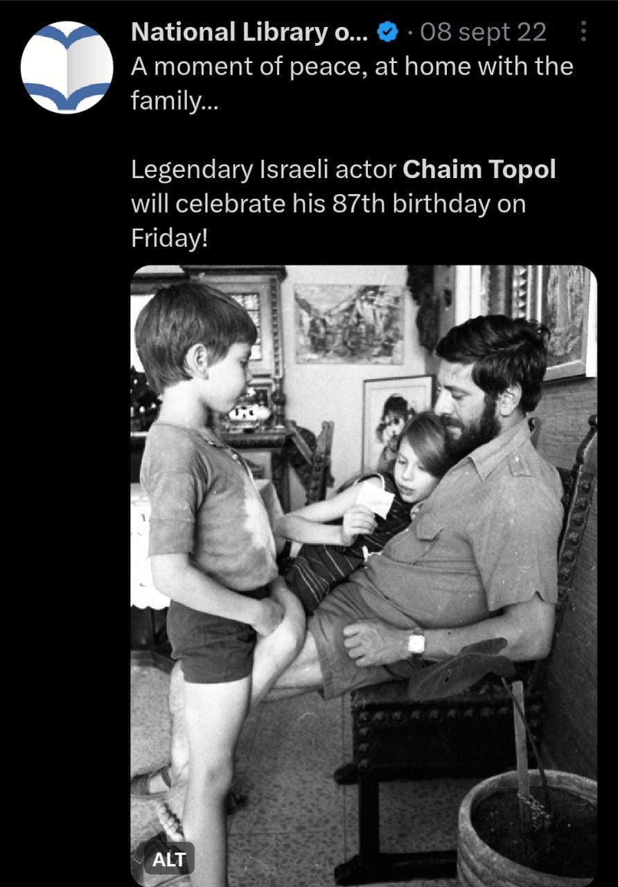 Muere el actor Chaim Topol tras lidiar desde el 2015 con el Alzheimer