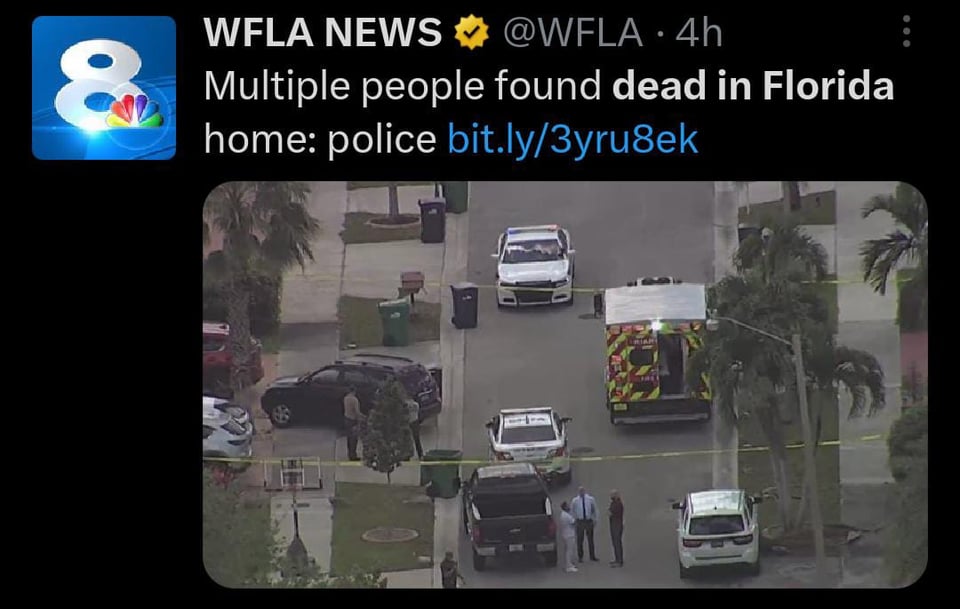 Encontraron cinco cadáveres al interior de vivienda en Florida