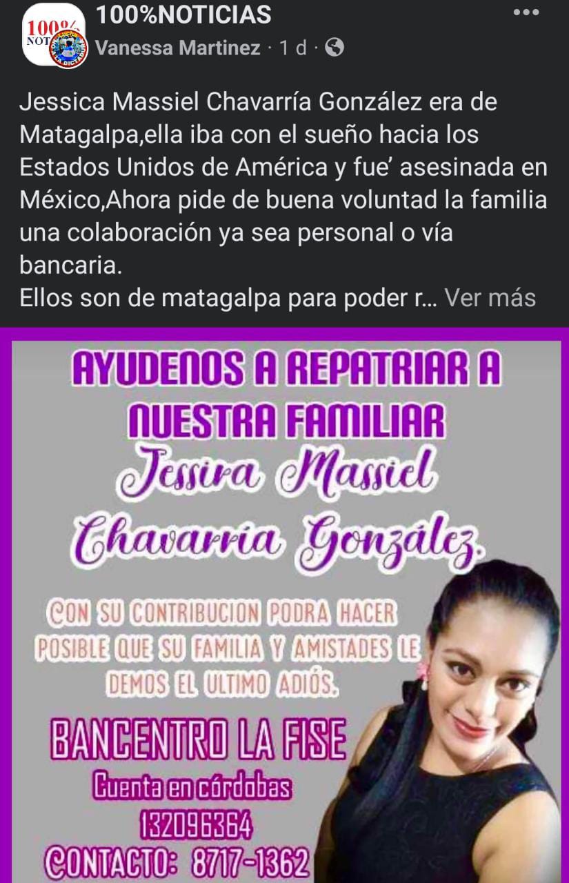 Familia de la víctima busca apoyo de la comunidad para poder repatriar su cuerpo